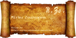 Mirku Zsuzsanna névjegykártya